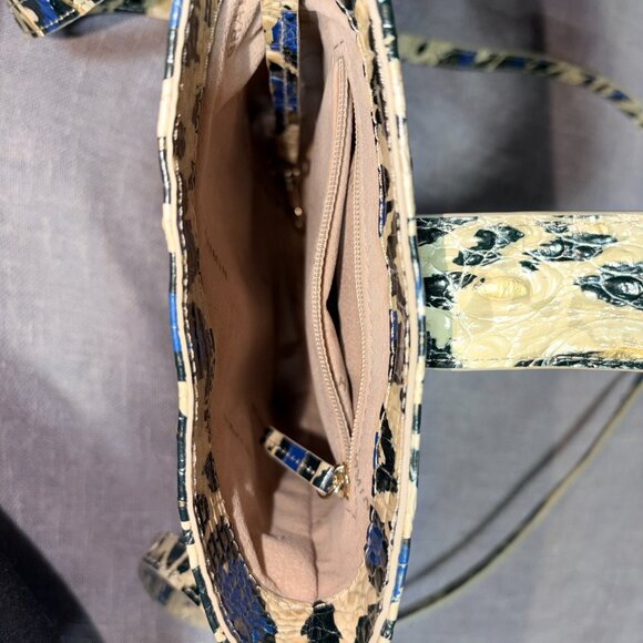 Brahmin “Marley” Blue Leopard Print Crossbody - Picture 9 of 11